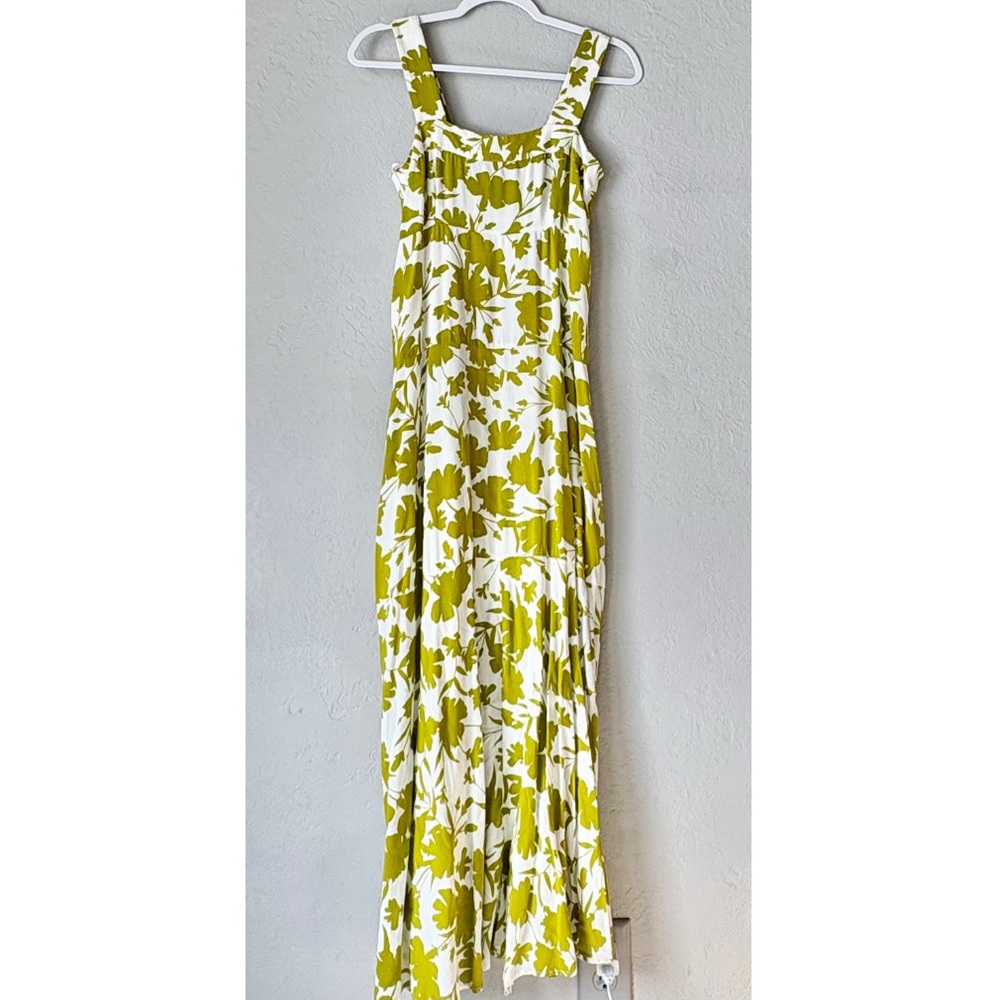 Vince Camuto Green and White Floral Maxi Dress